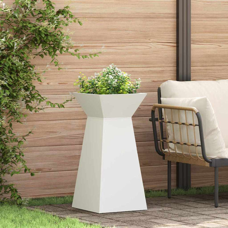 VidaXL jardinière pilier 2 pcs blanc 35 x 35 x 73 cm