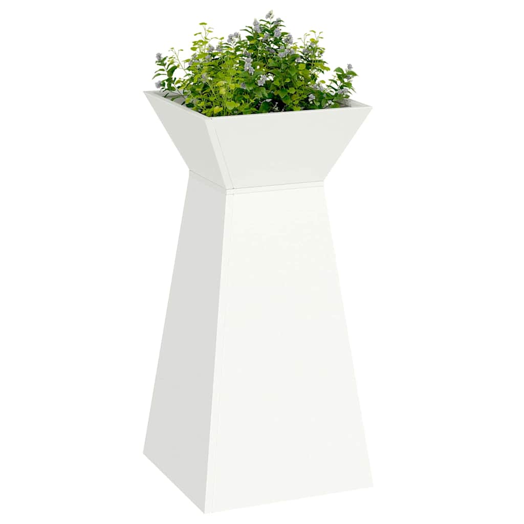 VidaXL jardinière pilier 2 pcs blanc 35 x 35 x 73 cm