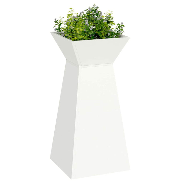 VidaXL jardinière pilier 2 pcs blanc 35 x 35 x 73 cm