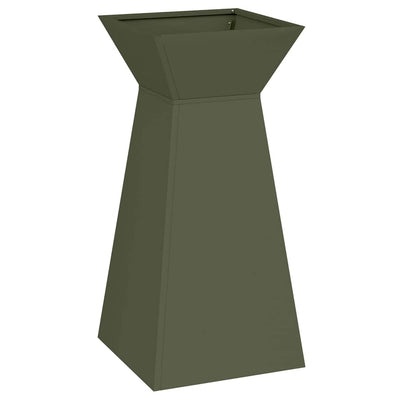 VidaXL jardinière pilier vert olive 35 x 35 x 73 cm