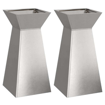 VidaXL jardinière pilier 2 pcs argent 35 x 35 x 73 cm