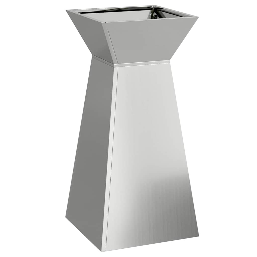 Jardinière pilier VidaXL argent 35 x 35 x 73 cm