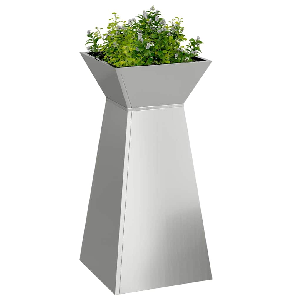 Jardinière pilier VidaXL argent 35 x 35 x 73 cm