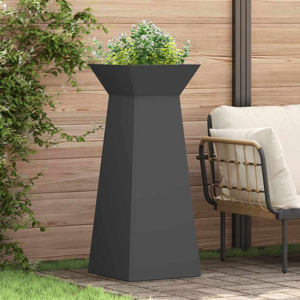 Jardinière pilier Vidaxx noir 40 x 40 x 100 cm