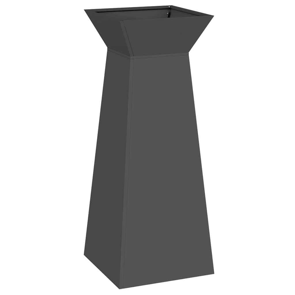 Jardinière pilier Vidaxx noir 40 x 40 x 100 cm