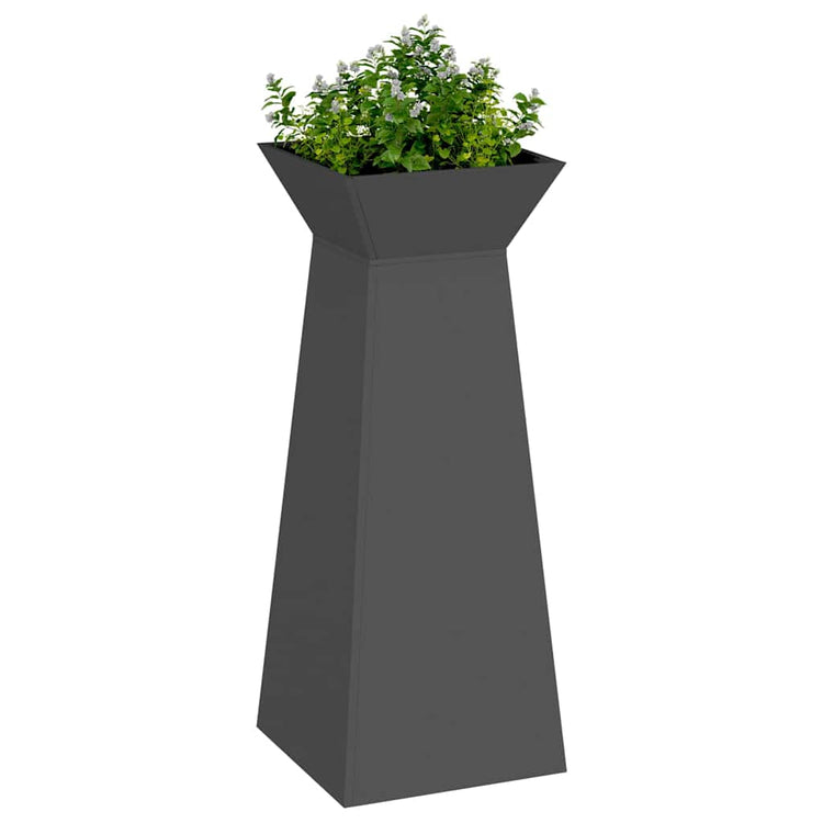 Jardinière pilier Vidaxx noir 40 x 40 x 100 cm