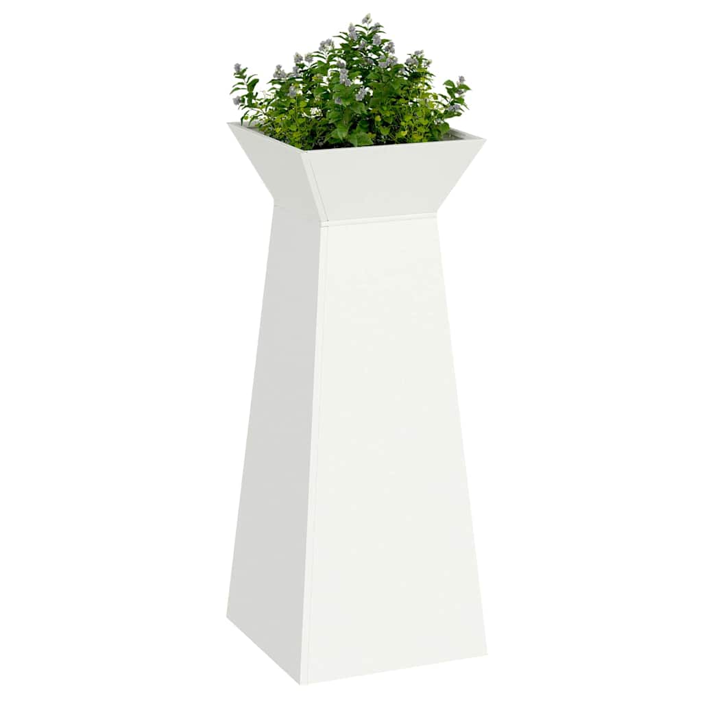 VidaXL jardinière pilier 2 pcs blanc 40 x 40 x 100 cm