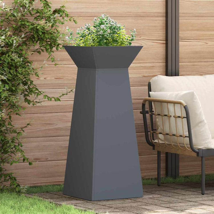 Jardinière pilier Vidaxx anthracite 40 x 40 x 100 cm
