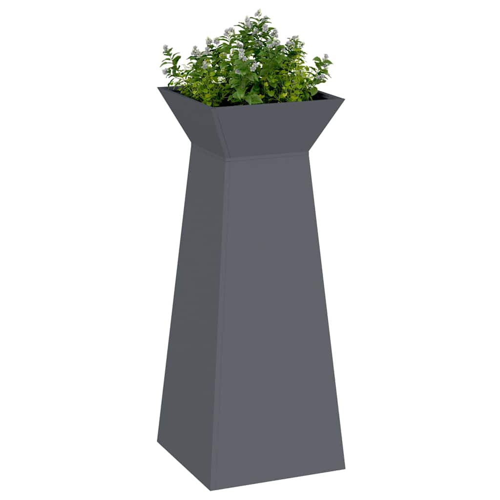 Jardinière pilier Vidaxx anthracite 40 x 40 x 100 cm