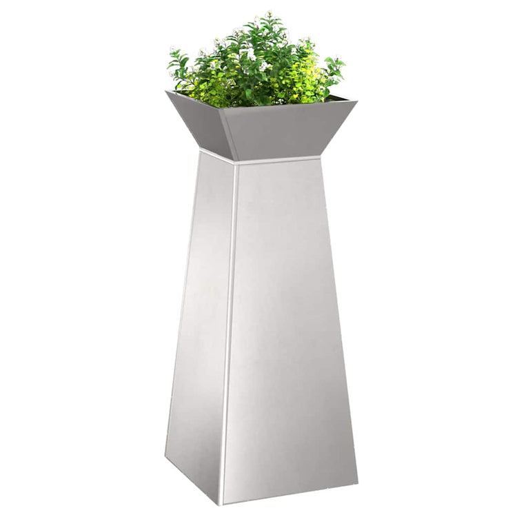 Jardinière pilier VidaXL argent 40 x 40 x 100 cm