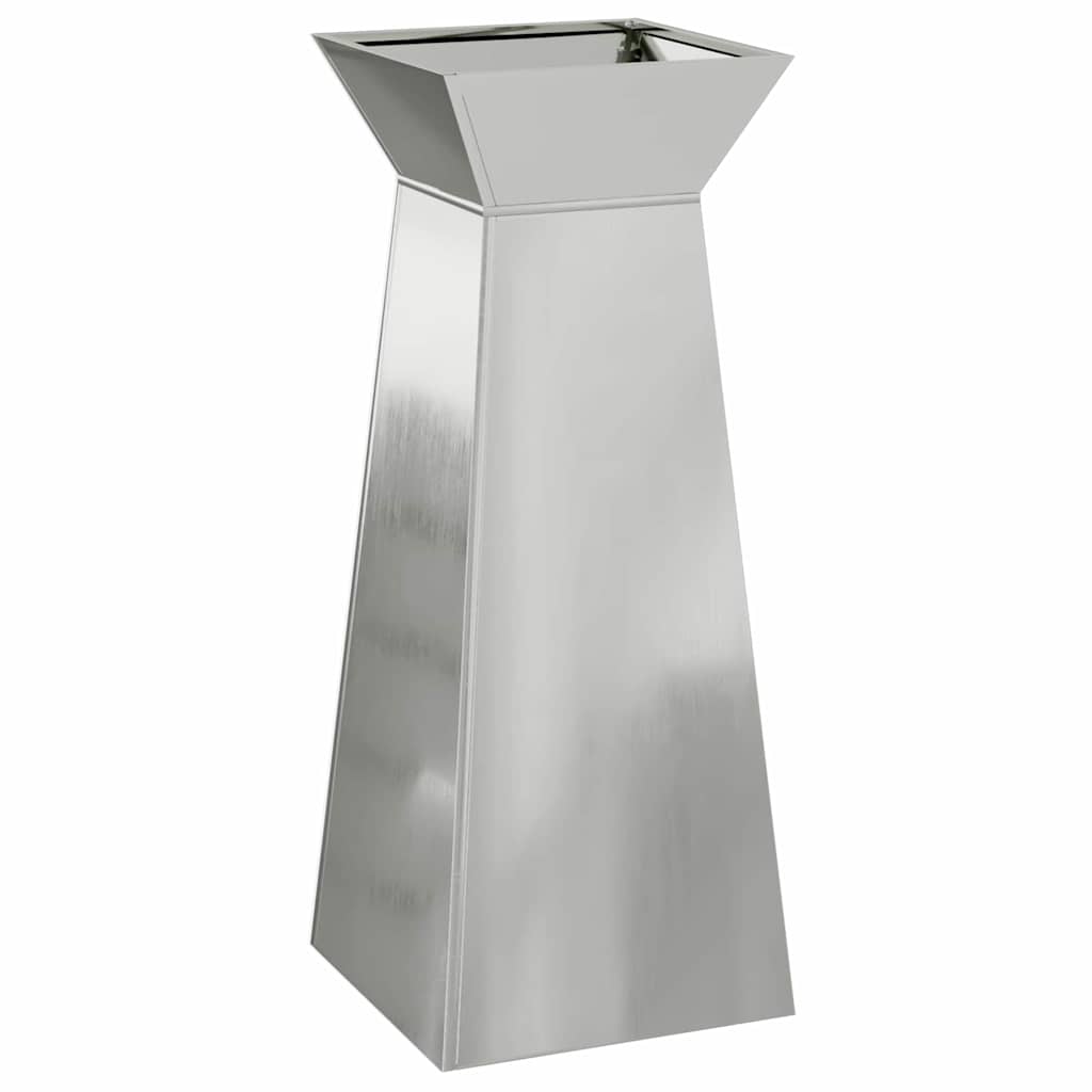 Jardinière pilier VidaXL argent 40 x 40 x 100 cm