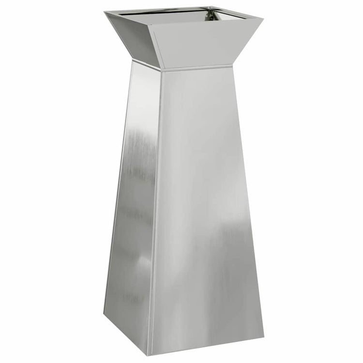 Jardinière pilier VidaXL argent 40 x 40 x 100 cm