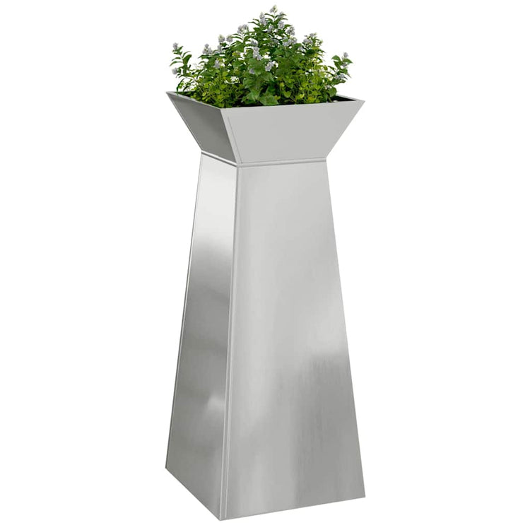 Jardinière pilier VidaXL argent 40 x 40 x 100 cm