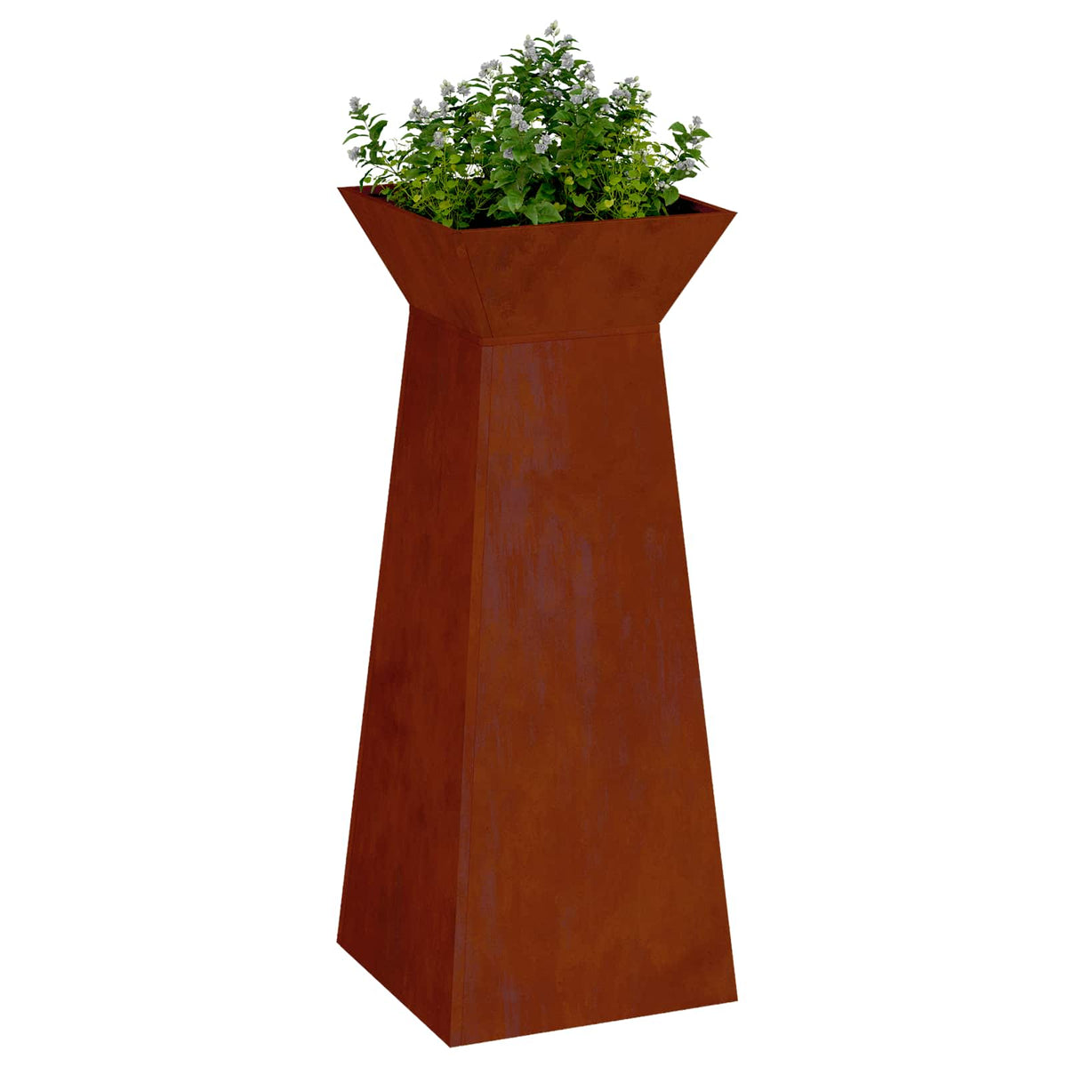 Jardinière pilier VidaXL argent 40 x 40 x 100 cm