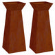 Vidaxxl jardinière pilier 2 pcs argent 40 x 40 x 100 cm acier corten