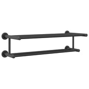 Vidaxx porte-serviettes noir 61 x 23 x 17 cm en acier inoxydable - afbeelding 2