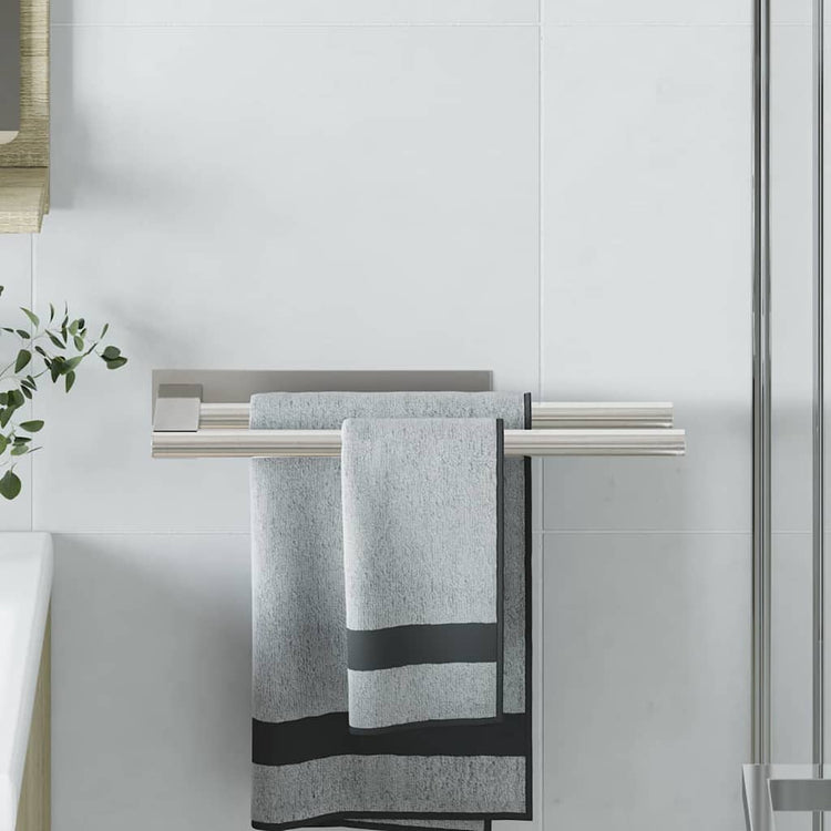 Vidaxx porte-serviettes argent 40 x 9 x 4 cm en acier inoxydable