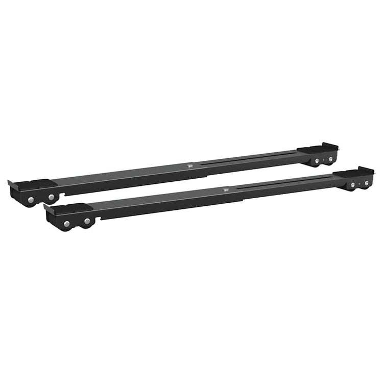 VidaXL base de machine à laver 2 pcs noir 72 x 5 x 4,5 cm acier inoxydable