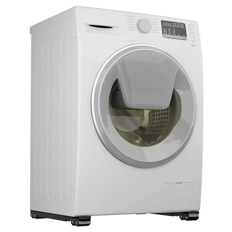 VidaXL base de machine à laver 2 pcs noir 72 x 5 x 4,5 cm acier inoxydable