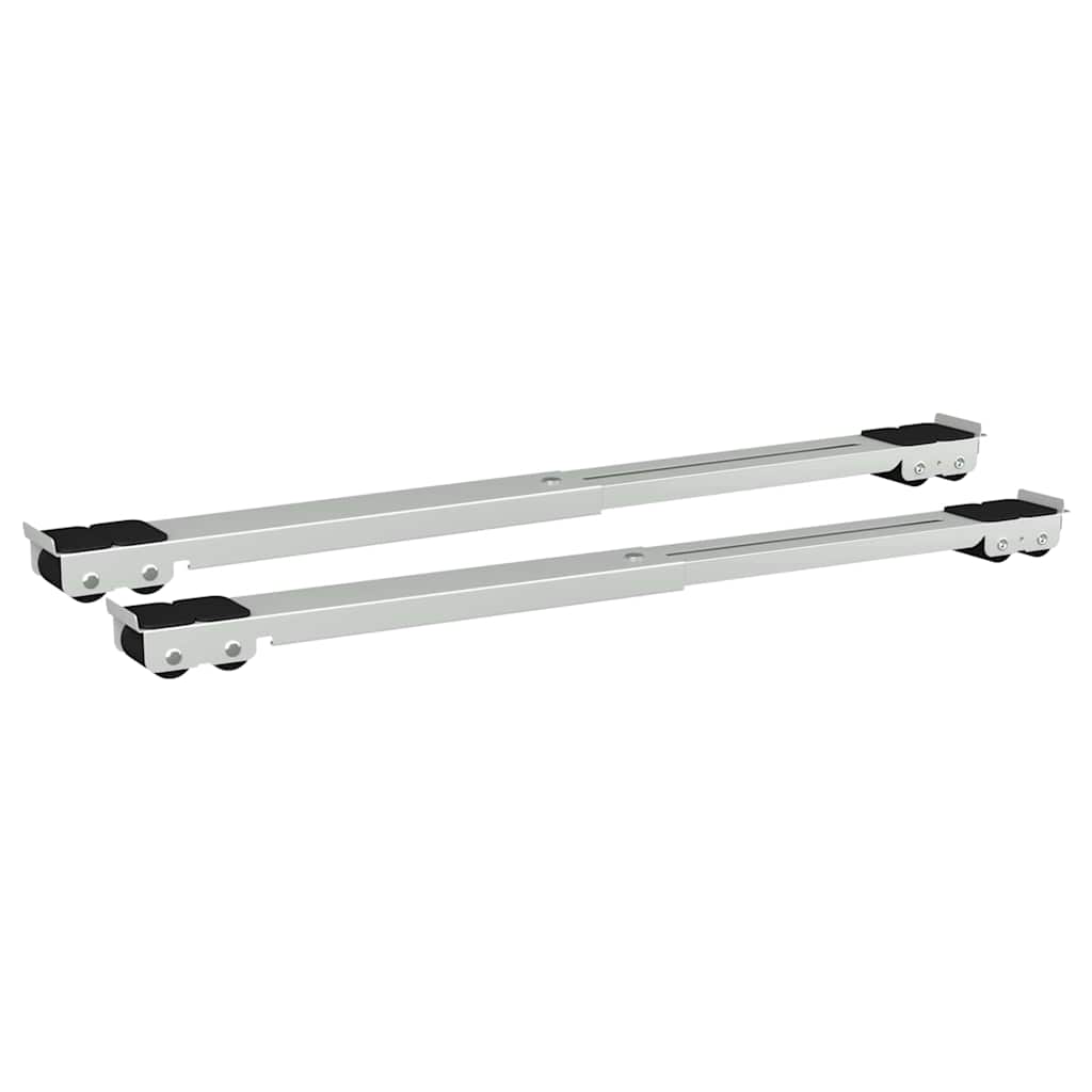 VidaXL base de machine à laver 2 pcs argent 72 x 5 x 4,5 cm acier inoxydable