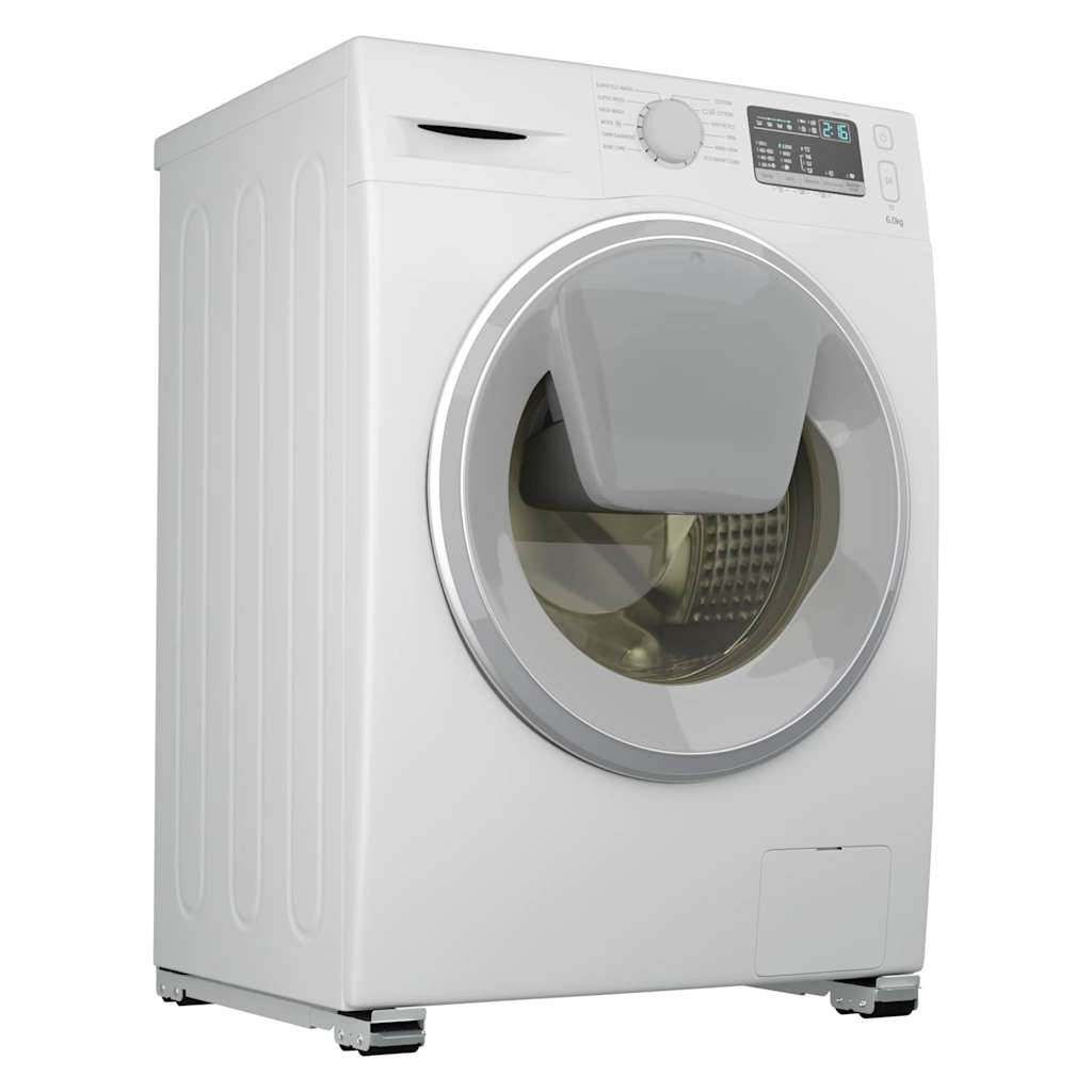 VidaXL base de machine à laver 2 pcs argent 72 x 5 x 4,5 cm acier inoxydable