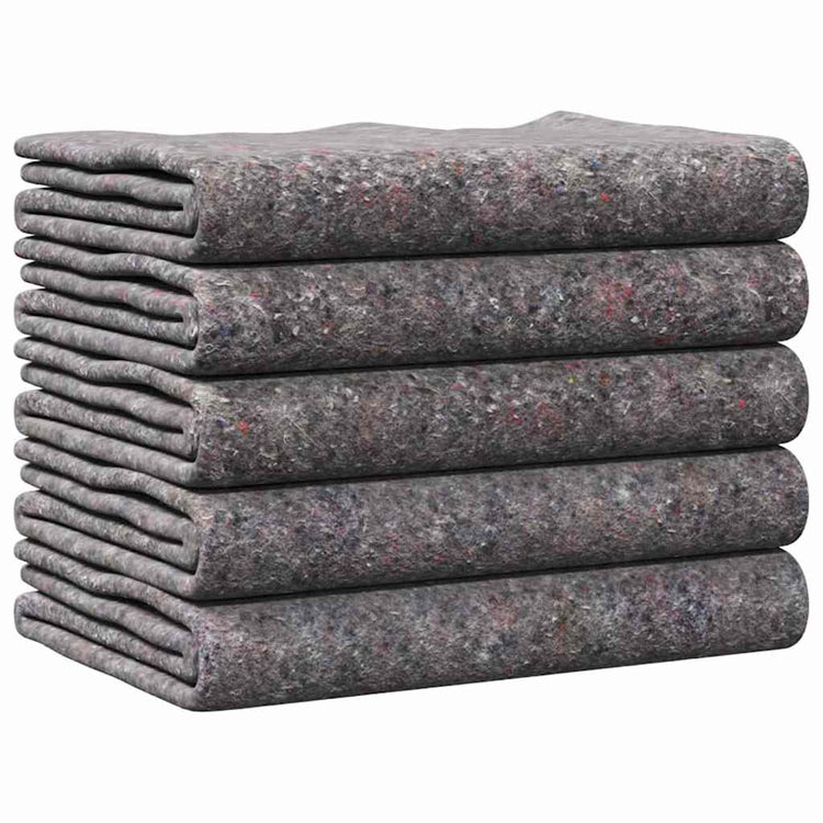 Vidaxl couvertures de déménagement 5 pcs tissu gris 150 x 200 cm