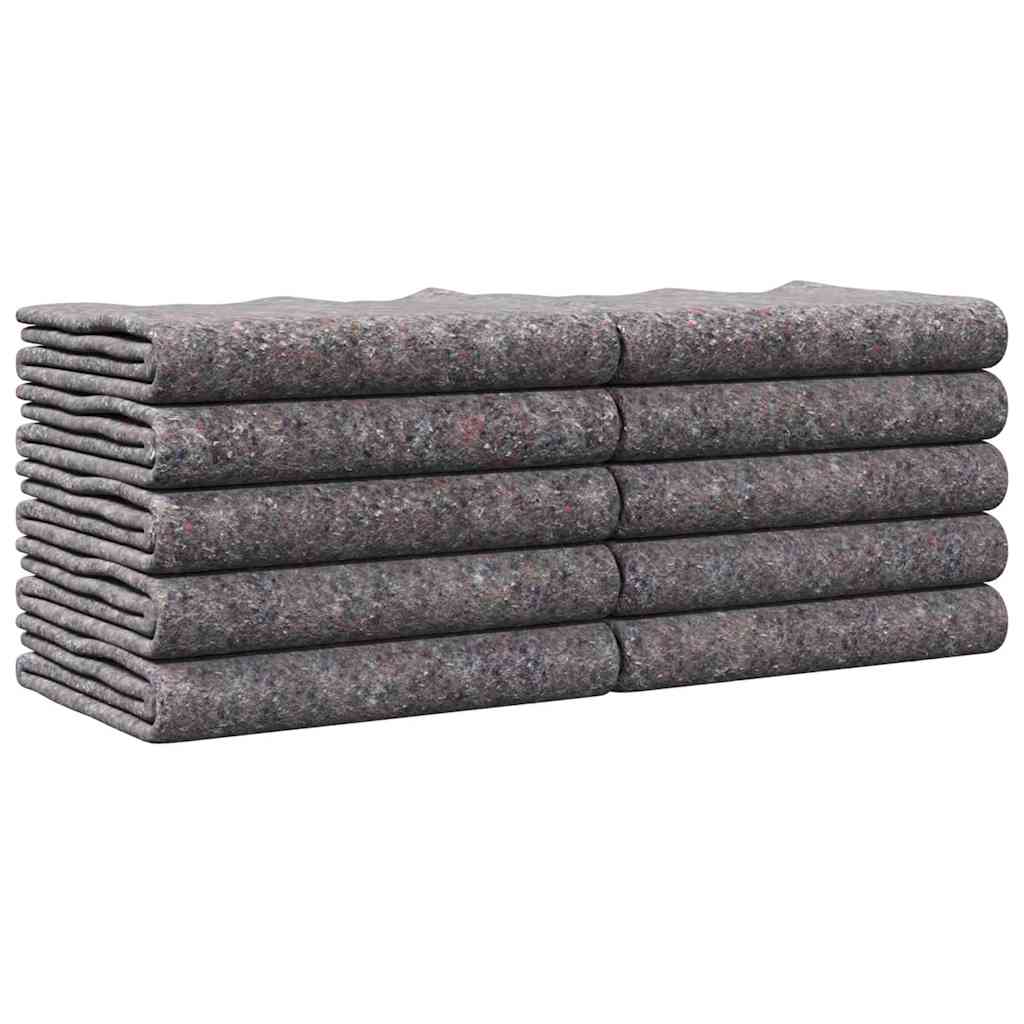 Vidaxx couvertures de déménagement 10 pcs tissu gris 150 x 200 cm