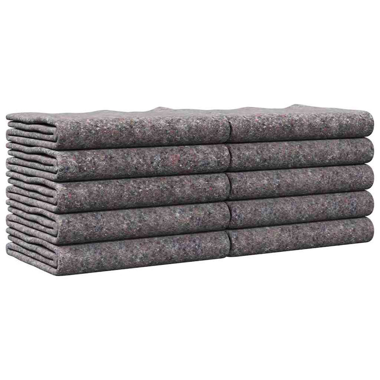 Vidaxx couvertures de déménagement 10 pcs tissu gris 150 x 200 cm
