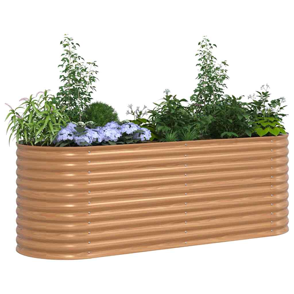Vidaxx lit surélevé marron 240 x 80 x 81 cm acier