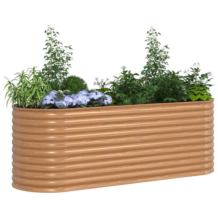 Vidaxx lit surélevé marron 240 x 80 x 81 cm acier