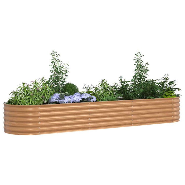 Vidaxx lit surélevé marron 320 x 80 x 44 cm acier
