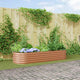 Vidaxx lit surélevé marron 240 x 80 x 44 cm acier
