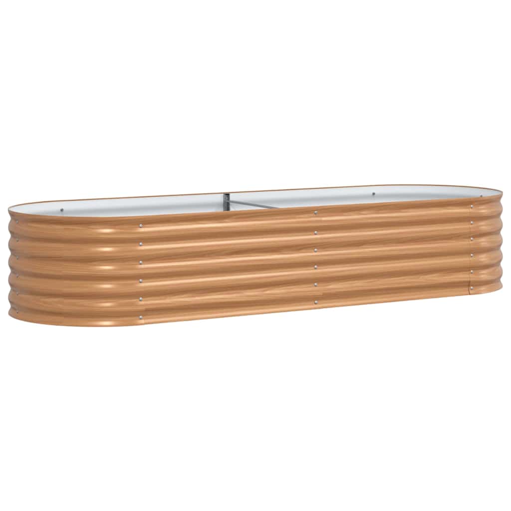Vidaxx lit surélevé marron 240 x 80 x 44 cm acier