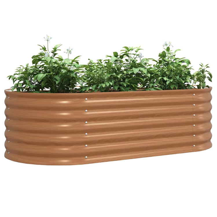 Vidaxx lit surélevé marron 160 x 80 x 44 cm acier