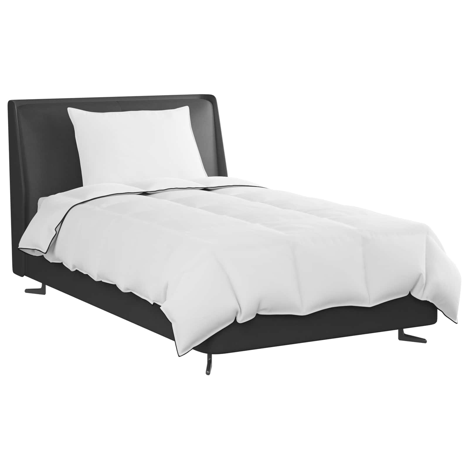 Vidaxl couette d'hiver avec oreiller 2 pcs plumes blanches