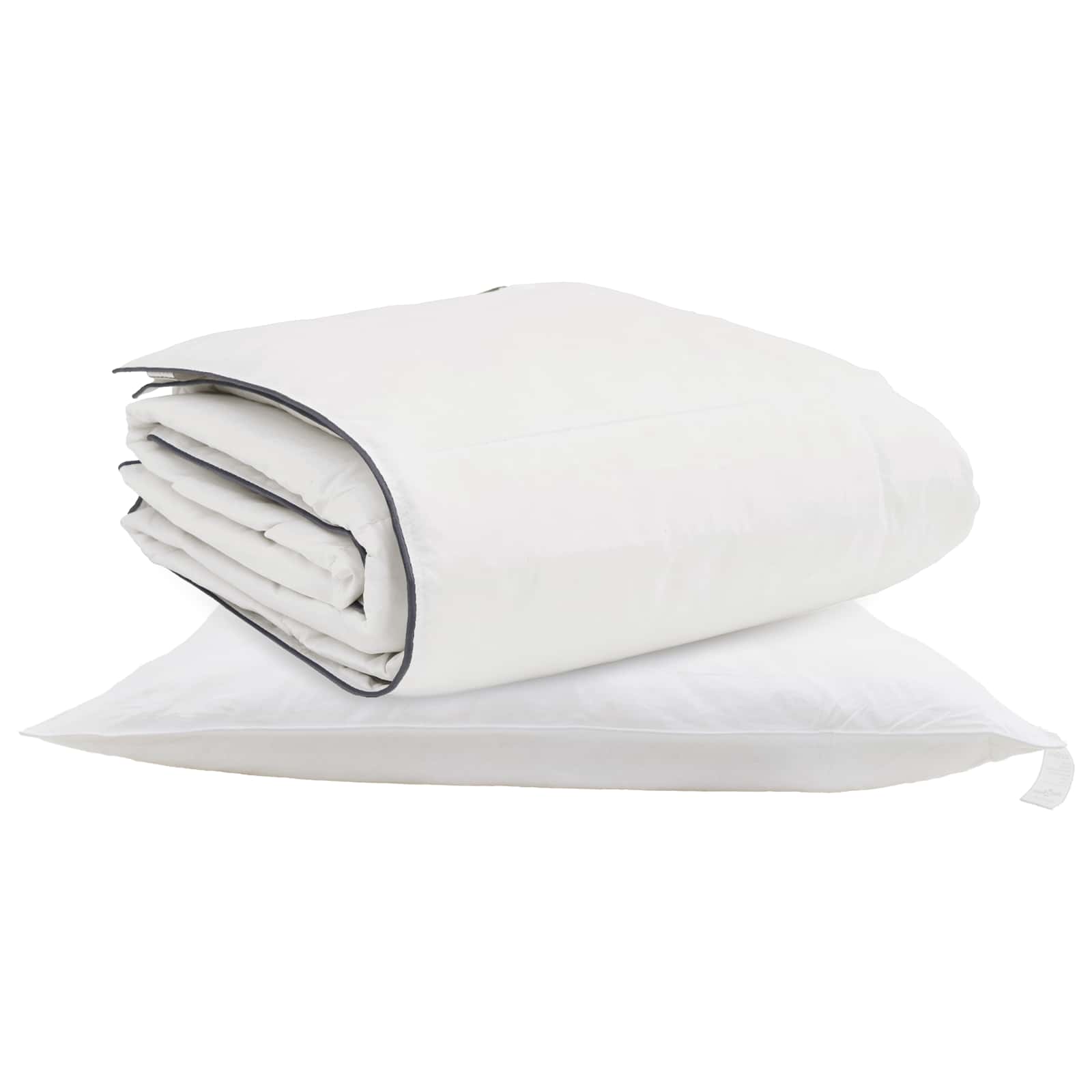Vidaxl couette d'hiver avec oreiller 2 pcs plumes blanches