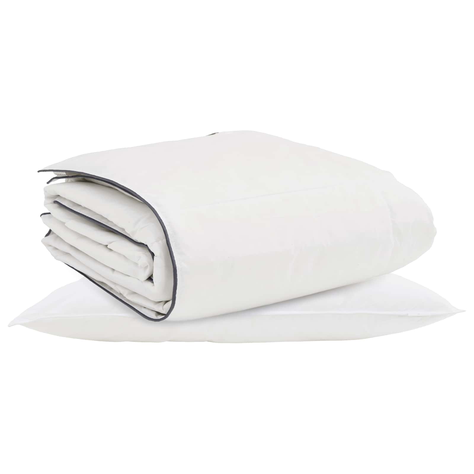 Vidaxl couette d'hiver avec oreiller 2 pcs plumes blanches