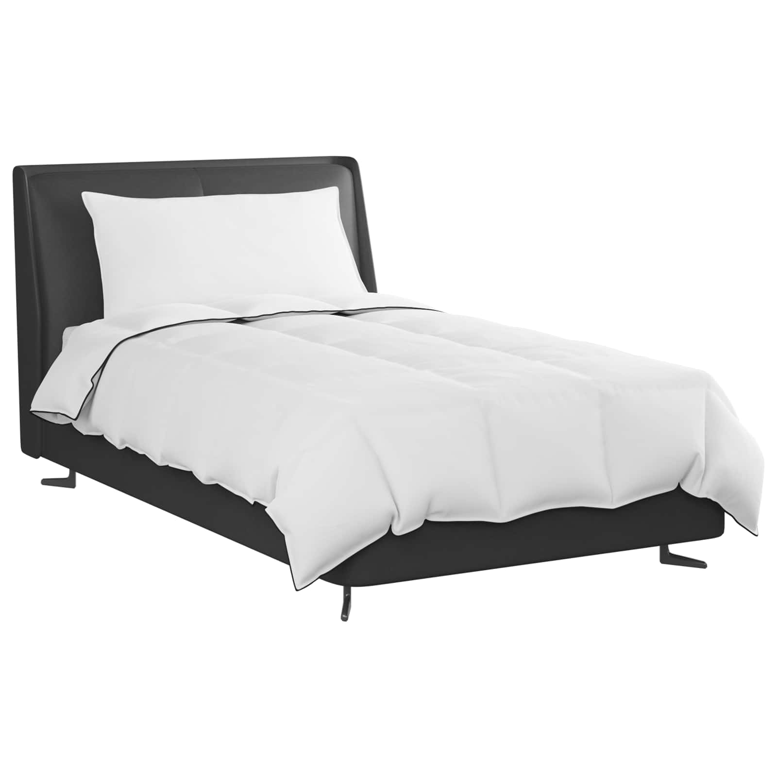 Vidaxl couette d'hiver avec oreiller 2 pcs plumes blanches