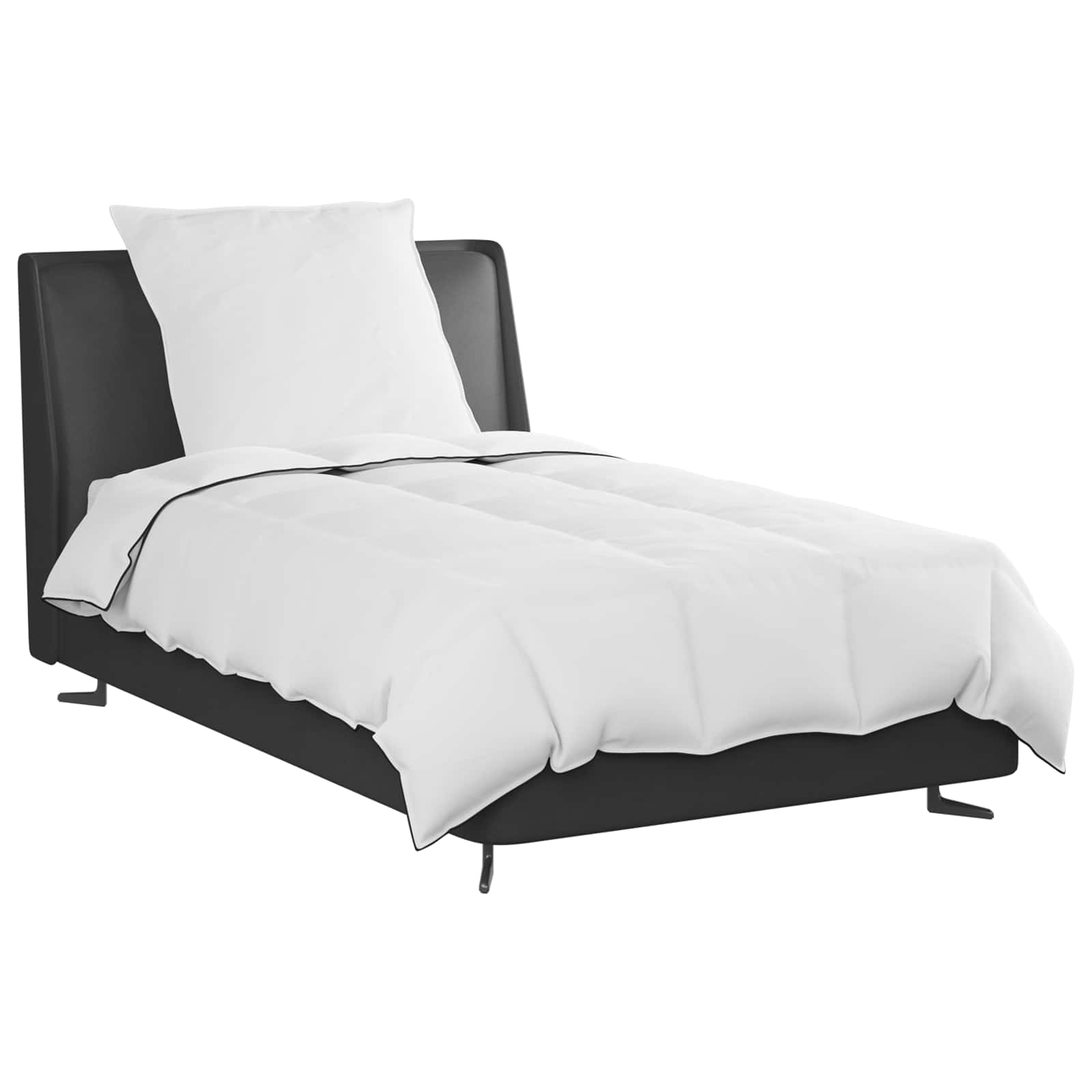 Vidaxl couette d'hiver avec oreiller 2 pcs plumes blanches