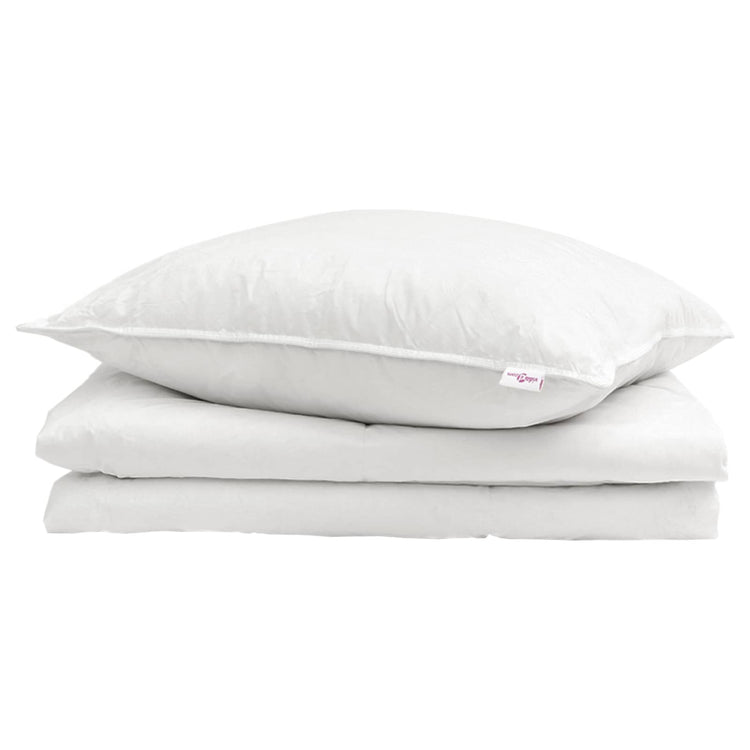 Vidaxl couette d'été avec oreiller 2 pcs plumes blanches