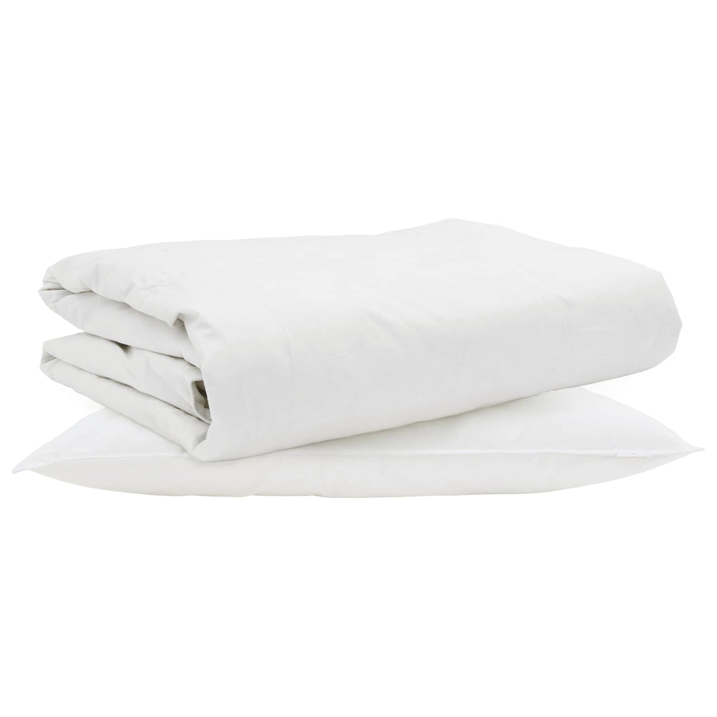 Vidaxl couette d'été avec oreiller 2 pcs plumes blanches