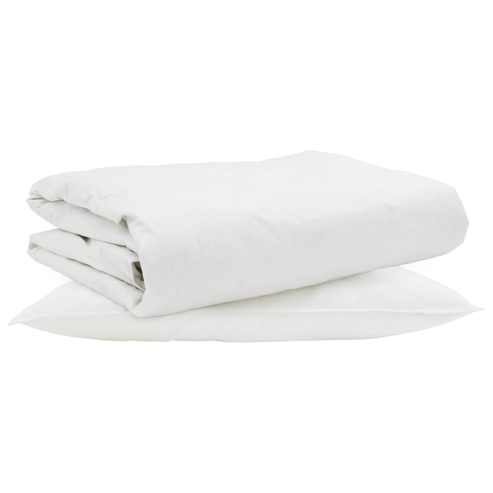 Vidaxl couette d'été avec oreiller 2 pcs plumes blanches
