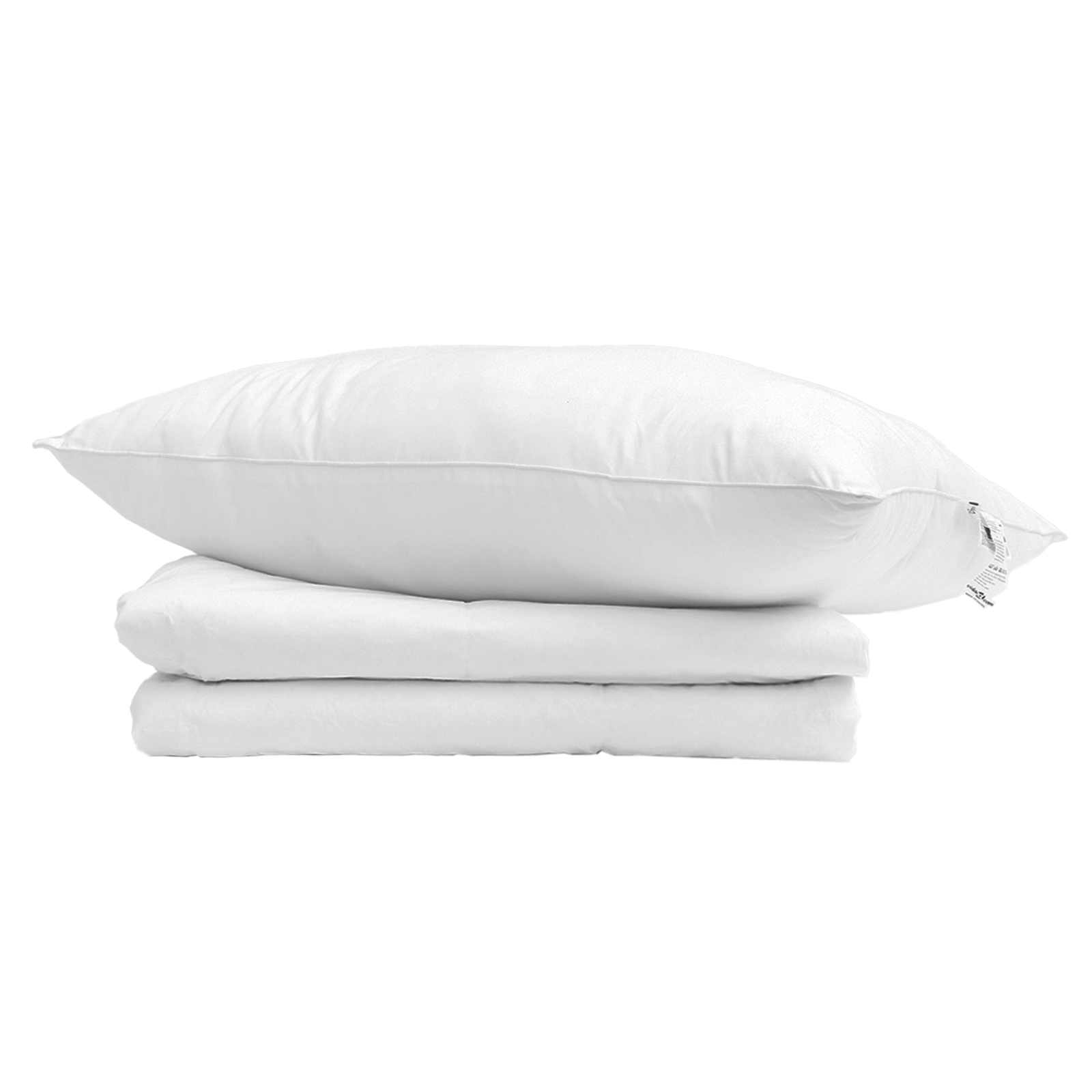 Vidaxl couette d'été avec oreiller 2 pcs plumes blanches