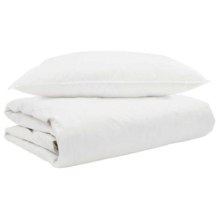 Vidaxl couette d'été avec oreiller 2 pcs plumes blanches