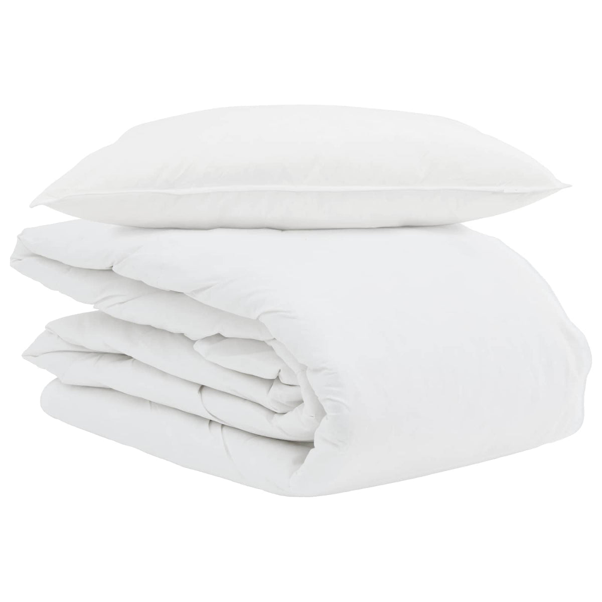 Vidaxl couette d'été avec oreiller 2 pcs plumes blanches