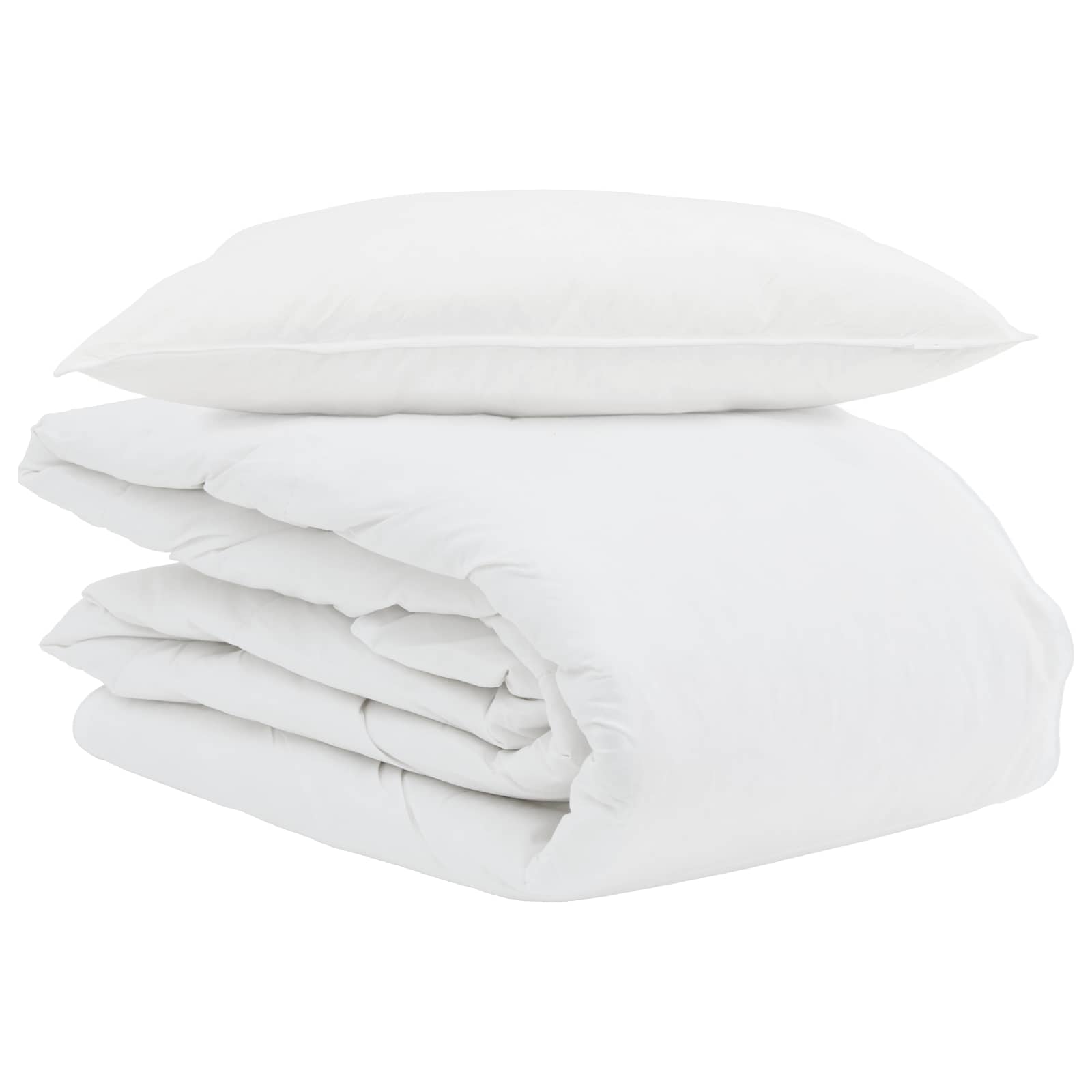 Vidaxl couette d'été avec oreiller 2 pcs plumes blanches