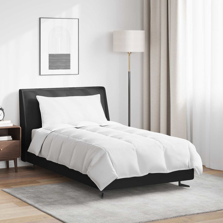Vidaxl couette d'hiver avec oreiller 2 pcs plumes blanches