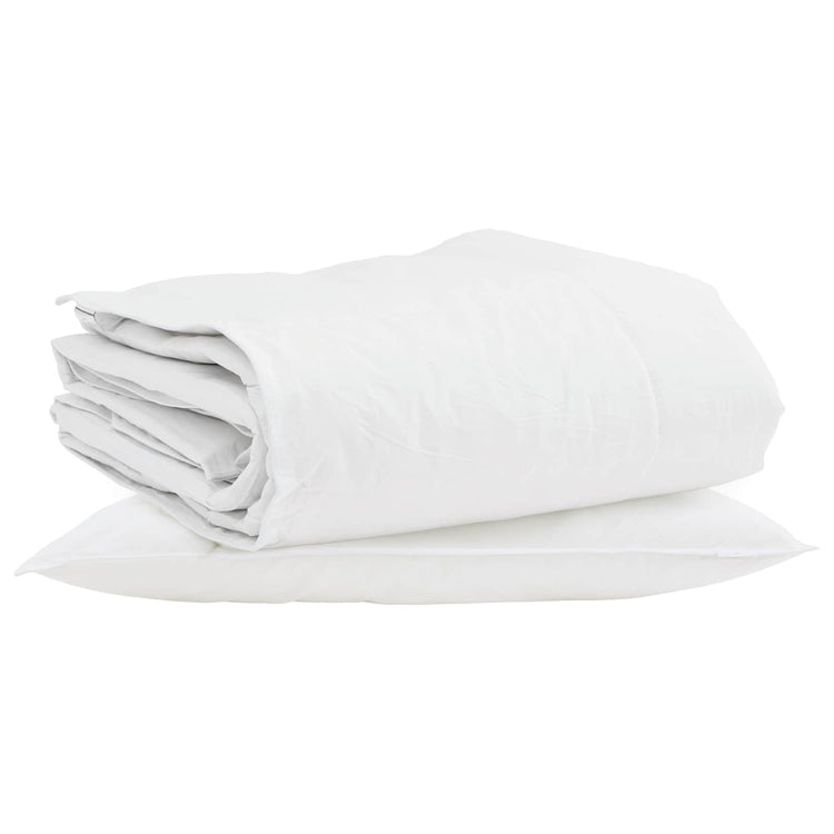 Vidaxl couette d'hiver avec oreiller 2 pcs plumes blanches