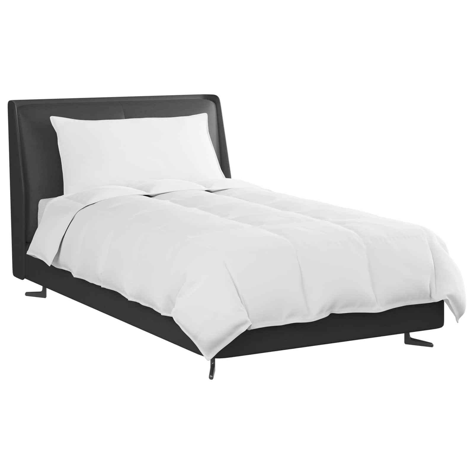 Vidaxl couette d'hiver avec oreiller 2 pcs plumes blanches