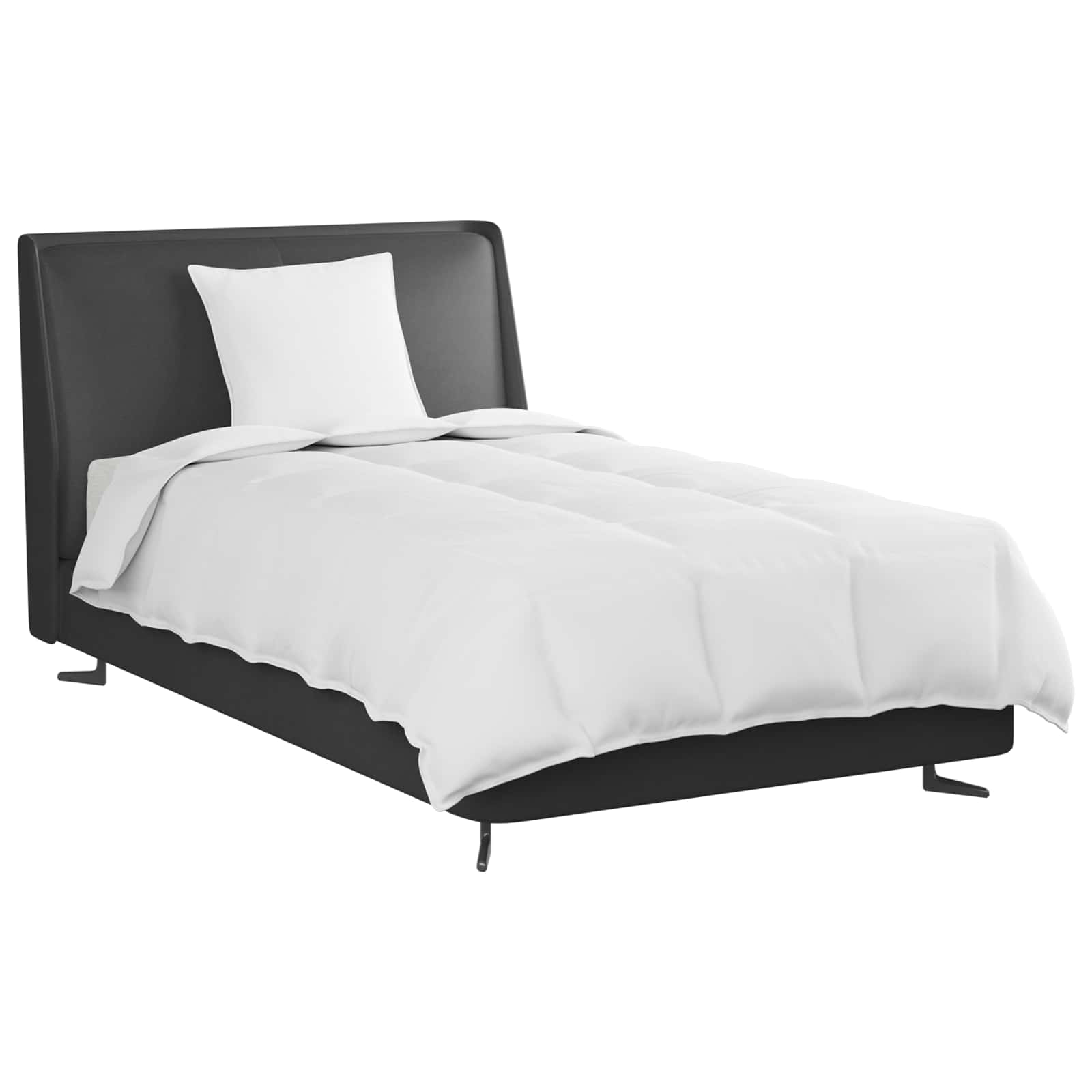 VidaXL couette 2 en 1 avec oreiller 2 pièces plumes blanches